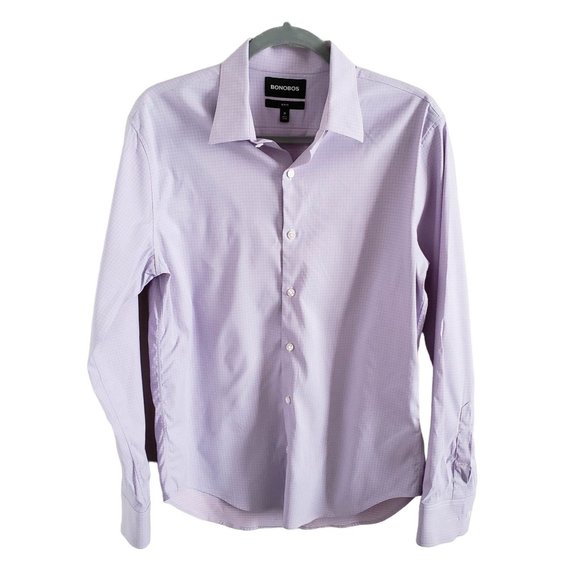 Bonobos Other - Bonobos Men's Size M Slim Fit Pink and Blue Gingham Check Button Up Shirt